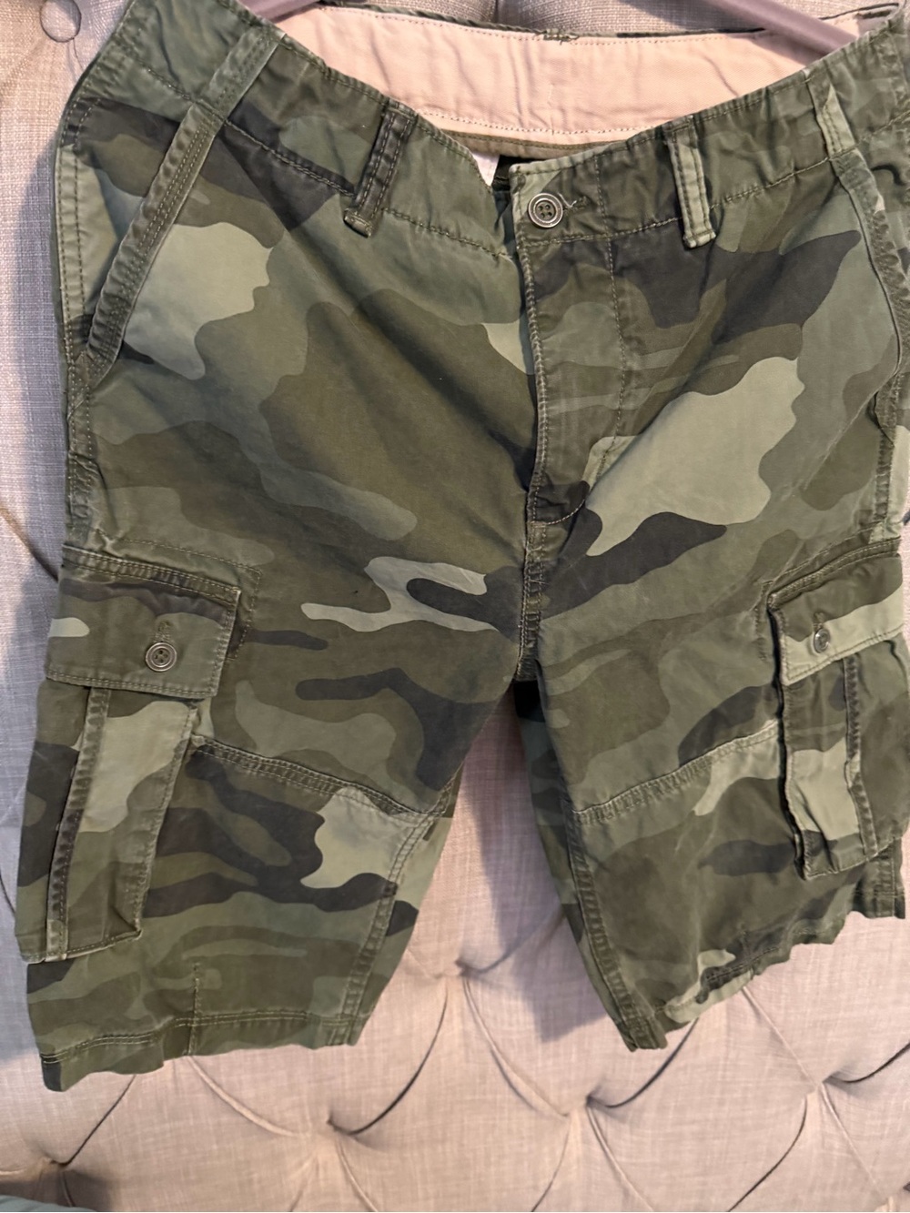 GAP Men's Camo Cargo Shorts - Olive & Dark Green